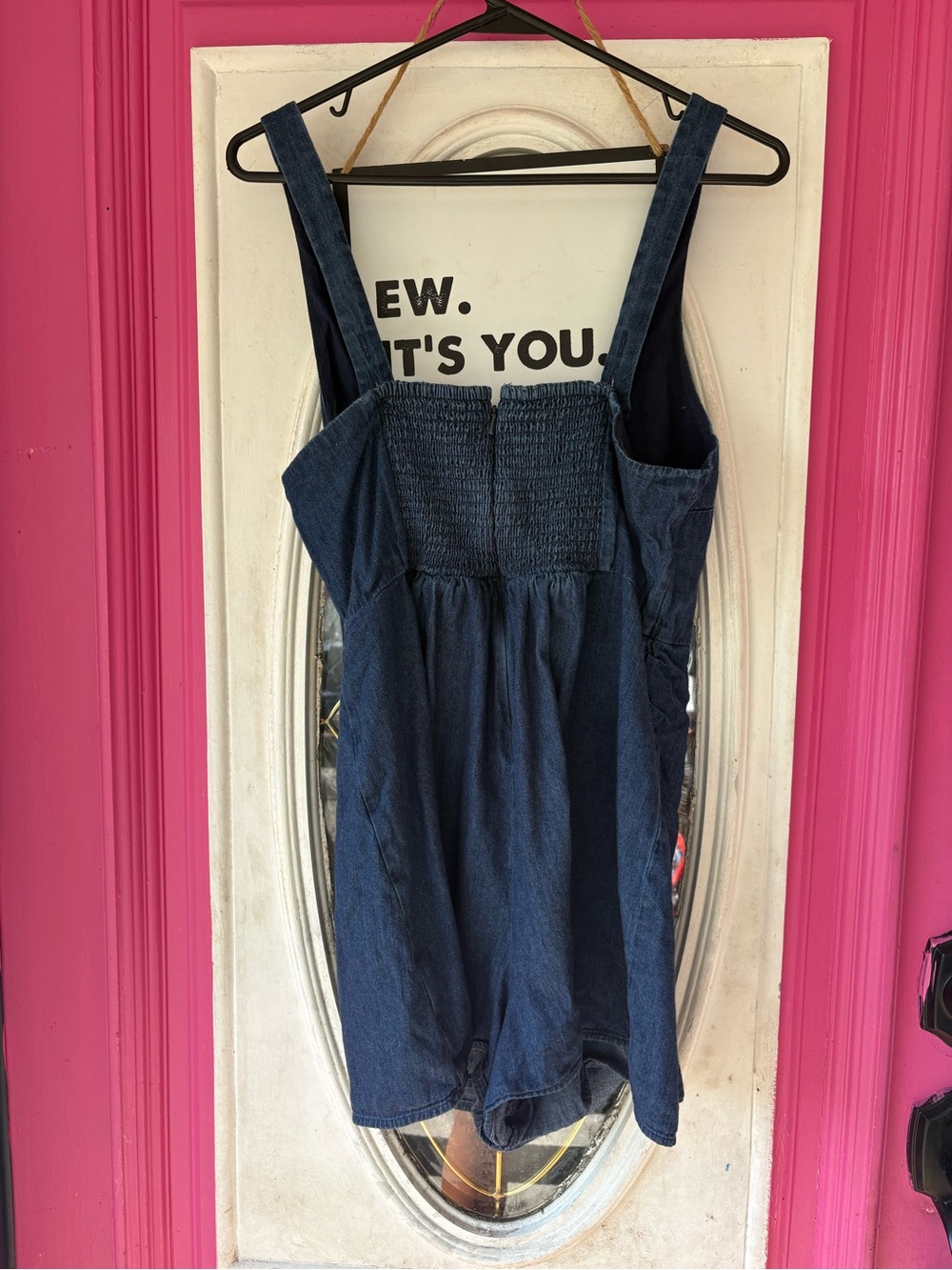 American Eagle Outfitters Dark Blue Denim Mini Dress romper - Picture 5 of 7